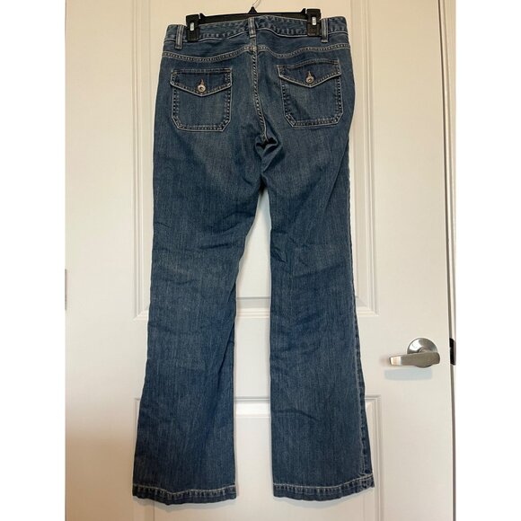 Banana Republic Womens Stretch Denim Jeans Bootcut Size 8 Stretch Button Pockets - Picture 1 of 8